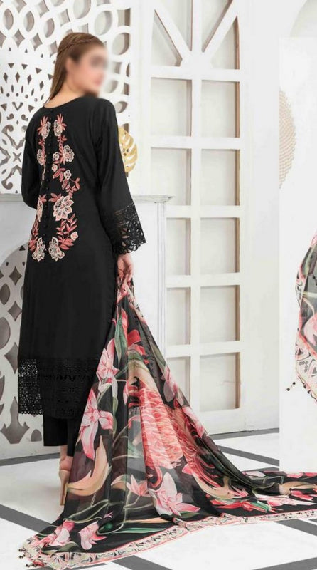 IZEL Fancy Embroidered Lawn Shirt - Fancy Dupatta Collection 2023 D 7207