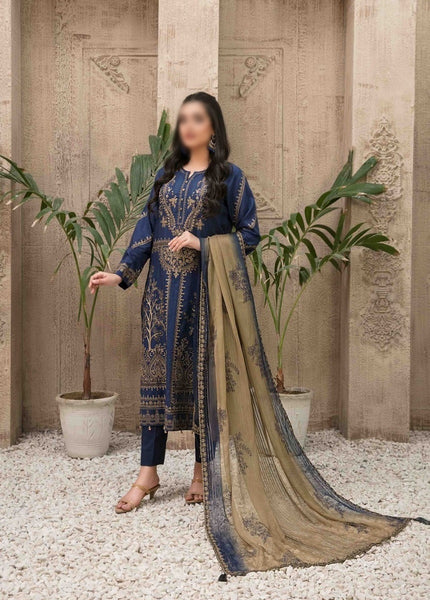 ZYLAH Embroidered Lawn Shirt - Fancy Dupatta Collection 2023 D 8523