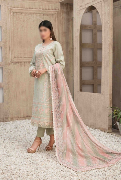 ZYLAH Embroidered Lawn Shirt - Fancy Dupatta Collection 2023 D 8527
