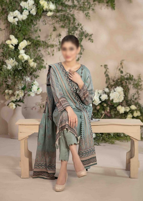 ALYANA Embroidered Digital Printed Lawn Shirt - Lawn Dupatta Collection 2023 D 8542