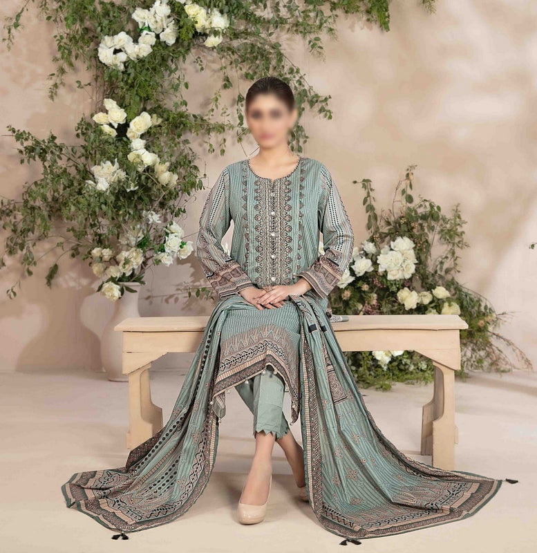 ALYANA Embroidered Digital Printed Lawn Shirt - Lawn Dupatta Collection 2023 D 8542