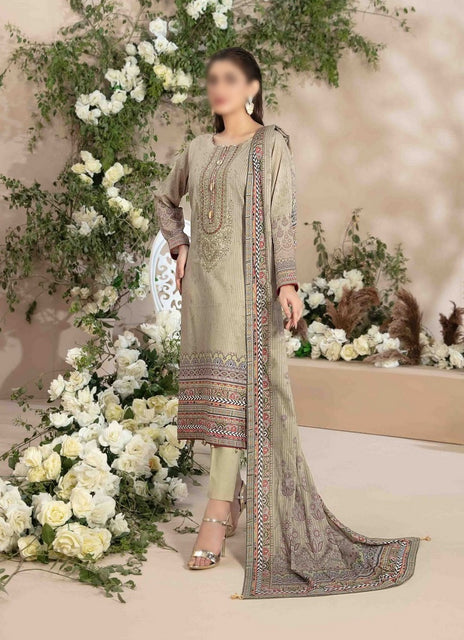 ALYANA Embroidered Digital Printed Lawn Shirt - Lawn Dupatta Collection 2023 D 8543