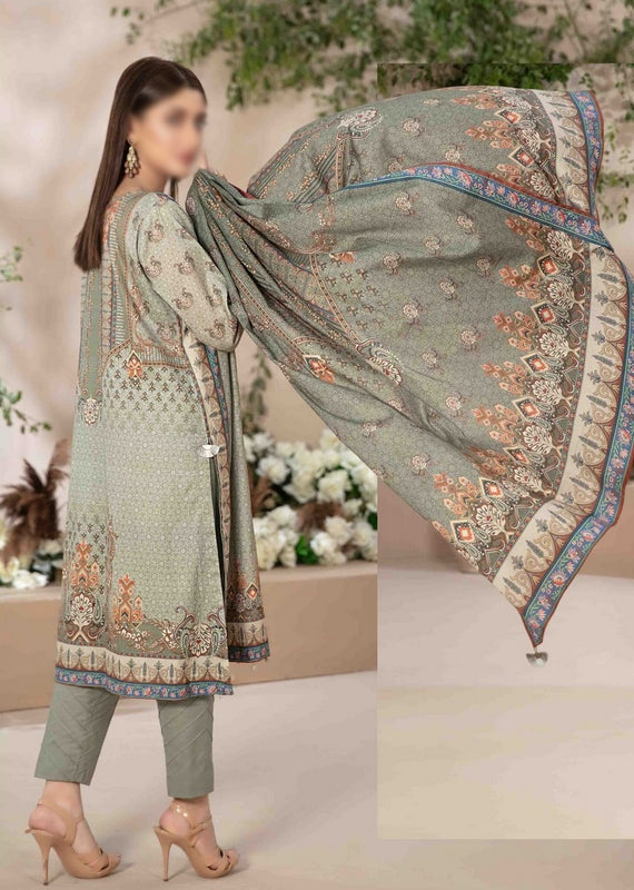 ALYANA Embroidered Digital Printed Lawn Shirt - Lawn Dupatta Collection 2023 D 8544