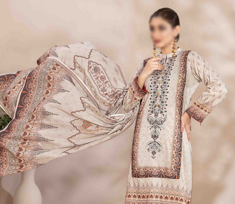 ALYANA Embroidered Digital Printed Lawn Shirt - Lawn Dupatta Collection 2023 D 8545