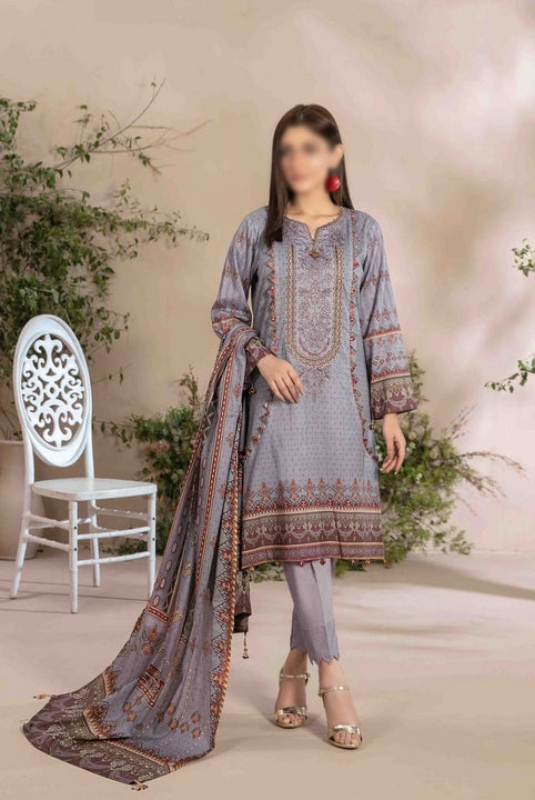 ALYANA Embroidered Digital Printed Lawn Shirt - Lawn Dupatta Collection 2023 D 8550