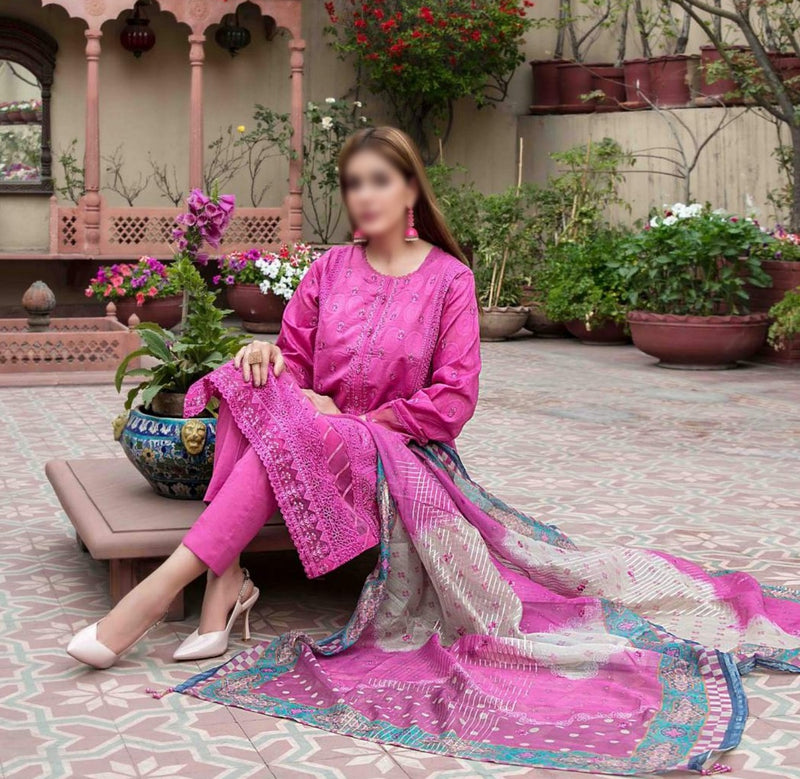 Tradition Of Love - Embroidered Lawn Jacquard Collection By Tawakkal Fabrics D 8566