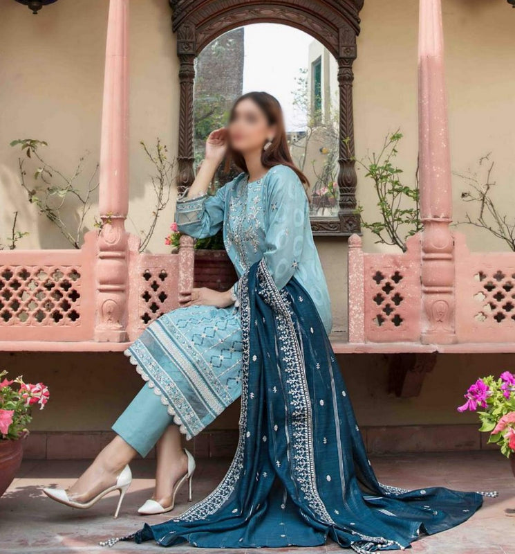 Tradition Of Love - Embroidered Lawn Jacquard Collection By Tawakkal Fabrics D 8569