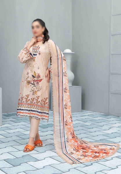 Nimral Embroidered Lawn Digital Print Collection By Tawakkal Fabrics D 8624