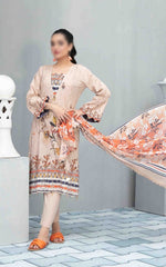 Nimral Embroidered Lawn Digital Print Collection By Tawakkal Fabrics D 8624
