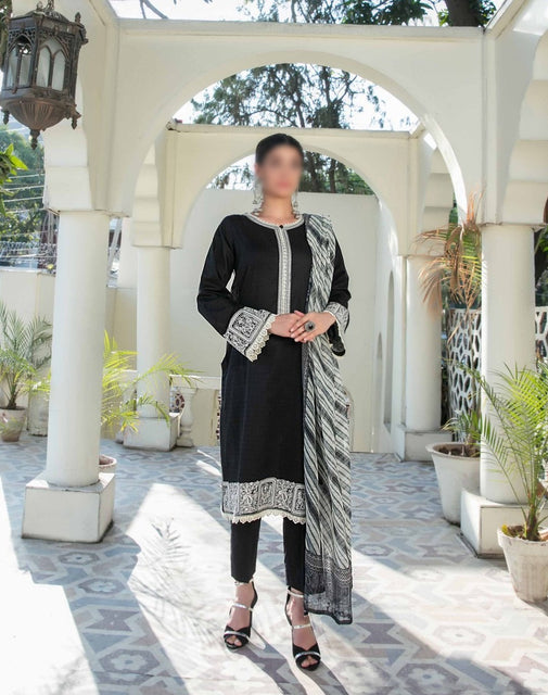 Nuriah Embroidered Lawn Jacquard Shirt - Digital Print Fancy Dupatta Collection 2023 D 8704