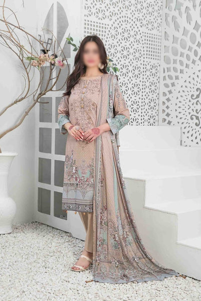 MEHMAL Panni Embroidered Digital Printed Lawn Shirt - Lawn Dupatta Collection 2023 D 8912