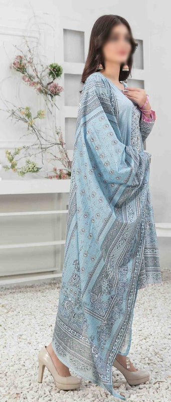 MEHMAL Panni Embroidered Digital Printed Lawn Shirt - Lawn Dupatta Collection 2023 D 8914