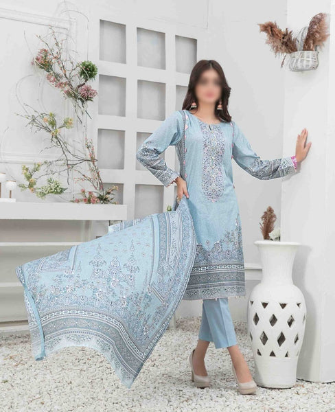 MEHMAL Panni Embroidered Digital Printed Lawn Shirt - Lawn Dupatta Collection 2023 D 8914