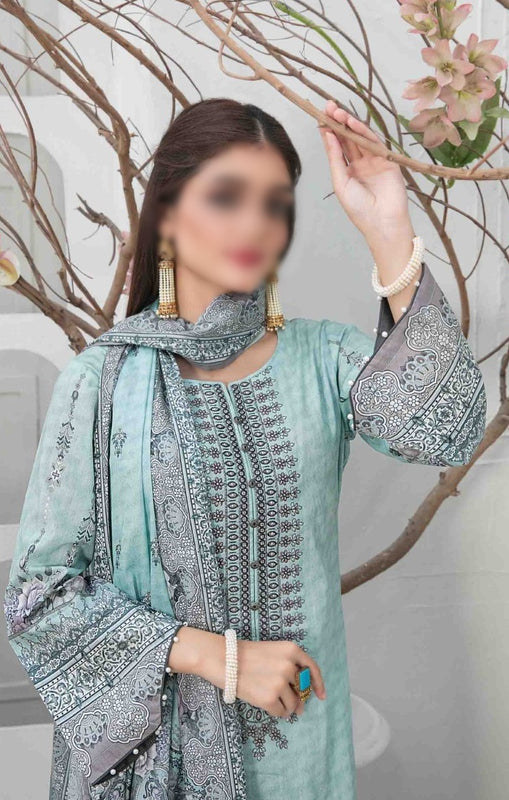 MEHMAL Panni Embroidered Digital Printed Lawn Shirt - Lawn Dupatta Collection 2023 D 8915