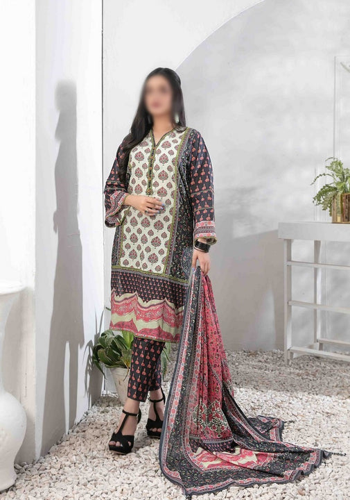 ROSHANE Stitched Embroidered Digital Printed Lawn Shirt -  Digital Printed Lawn Dupatta Collection 2023 D 9031