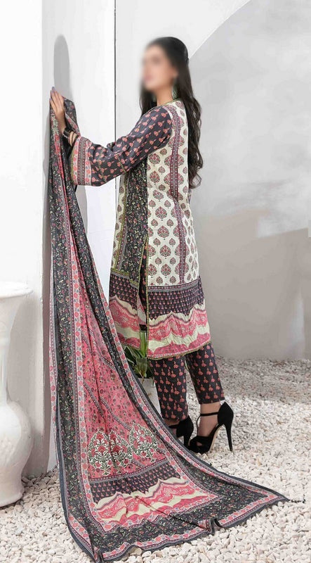ROSHANE Stitched Embroidered Digital Printed Lawn Shirt -  Digital Printed Lawn Dupatta Collection 2023 D 9031