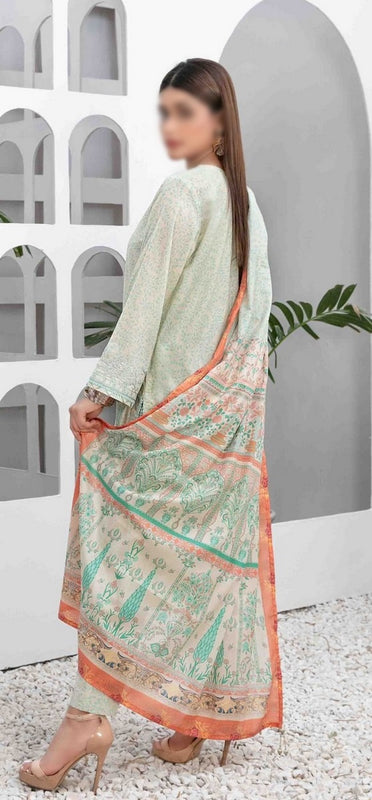 ROSHANE Stitched Embroidered Digital Printed Lawn Shirt -  Digital Printed Lawn Dupatta Collection 2023 D 9033