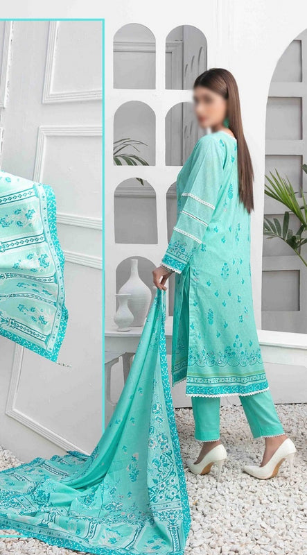 ROSHANE Stitched Embroidered Digital Printed Lawn Shirt -  Digital Printed Lawn Dupatta Collection 2023 D 9035