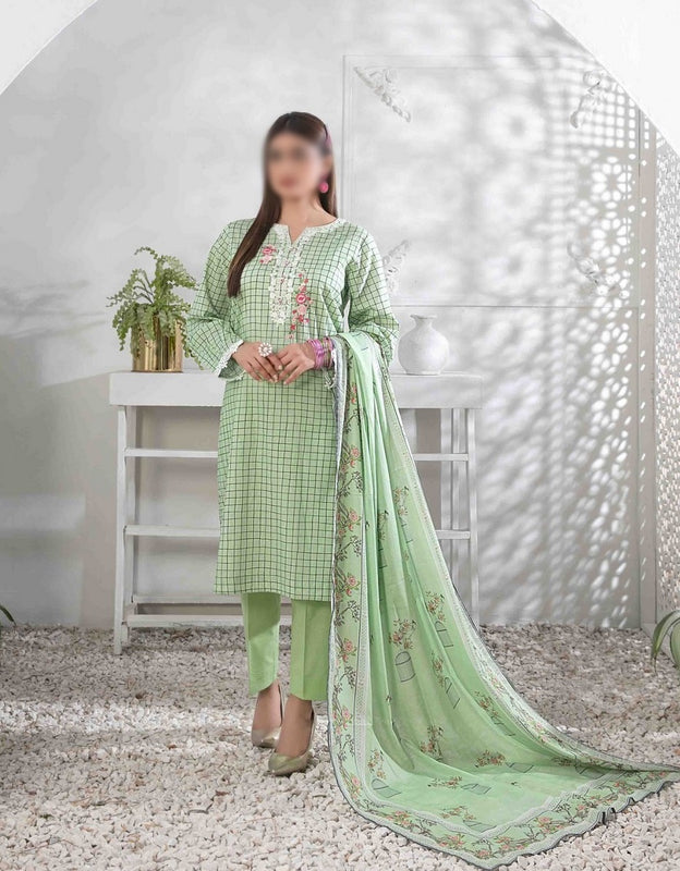 ROSHANE Stitched Embroidered Digital Printed Lawn Shirt -  Digital Printed Lawn Dupatta Collection 2023 D 9038
