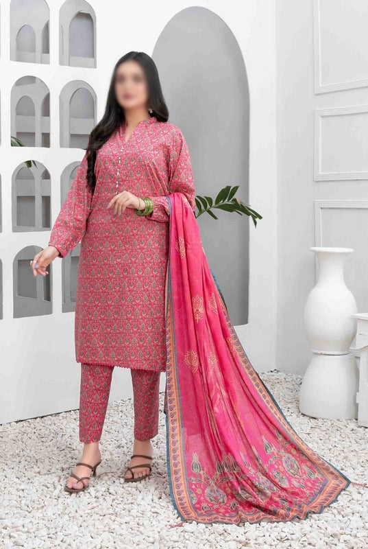 ROSHANE Stitched Embroidered Digital Printed Lawn Shirt -  Digital Printed Lawn Dupatta Collection 2023 D 9039