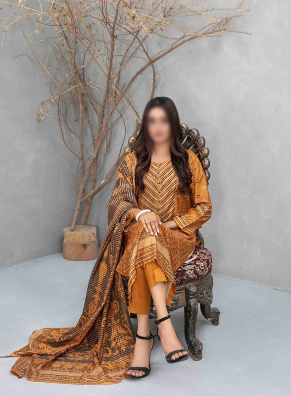 AMAYA  Slub Lawn Digital Print Shirt - Digital Print Diamond Collection 2023 D 9068