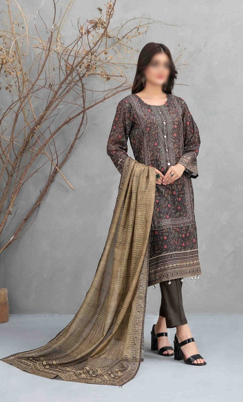AMAYA  Slub Lawn Digital Print Shirt - Digital Print Diamond Collection 2023 D 9070