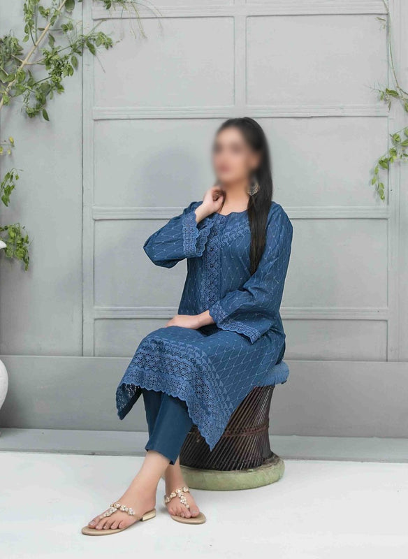 ZAZA Schiffli Lawn 2-pcs Collection 2023 Vol 3 D 9112