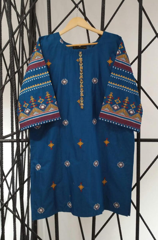 Opso Women Pret Collection Vol 02 by Amna Khadija Design 01 AB Cotton HandWork Kurti