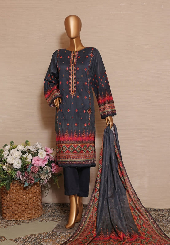 Azul Print and Embroidered Pret Lawn Collection by Sadabahar Design 05