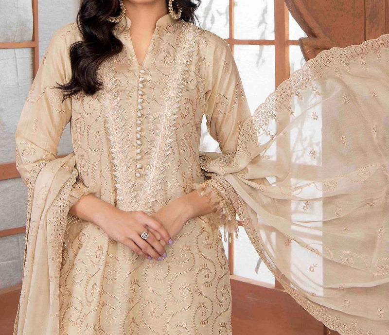 Amna Khadija Chandni Slub Exclusive Embroidered Collection D-07