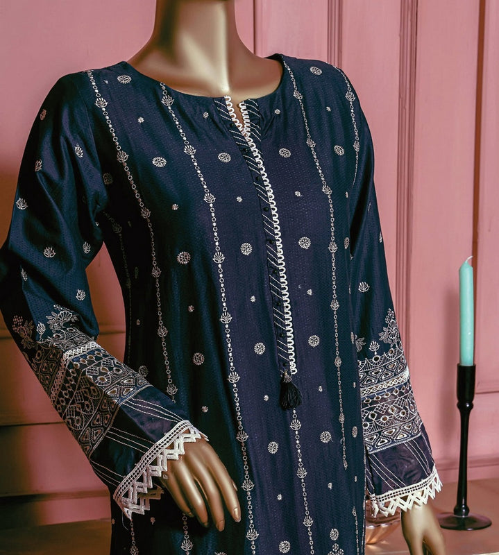 Sadabahar Stitched Chikankari Self Cotton Kurti Collection Design 09