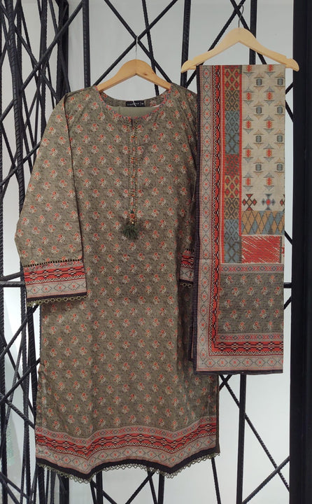 Azul Print and Embroidered Pret Lawn Collection by Sadabahar Vol 02 Design 28