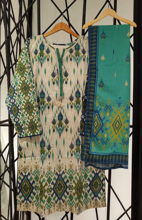 Azul Print and Embroidered Pret Lawn Collection by Sadabahar Vol 02 Design 30