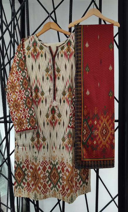 Azul Print and Embroidered Pret Lawn Collection by Sadabahar Vol 02 Design 32