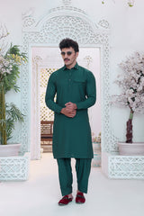 TGM Kameez Shalwar Suit Eid Collection Green Willow