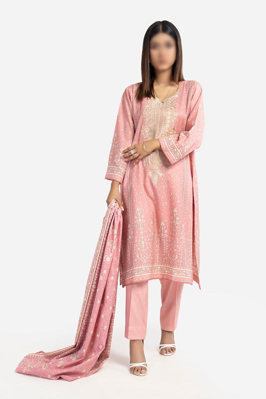 Amna Khadija Jaipur Digital and Embroidered Dhanak Wool JDE 01