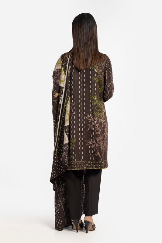 Amna Khadija Jaipur Digital and Embroidered Dhanak Wool JDE 04