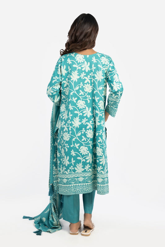 Amna Khadija Jaipur Digital and Embroidered Dhanak Wool JDE 05
