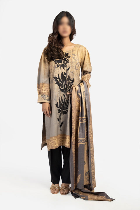 Amna Khadija Jaipur Digital and Embroidered Dhanak Wool JDE 06
