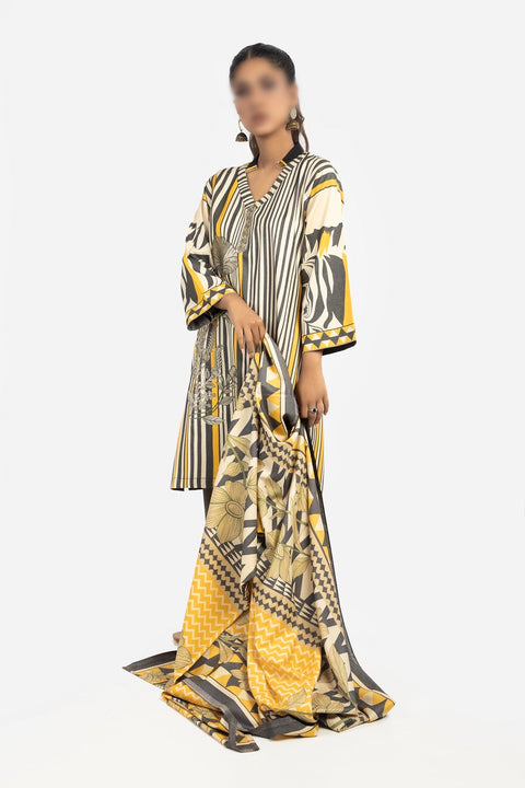 Amna Khadija Jaipur Digital and Embroidered Dhanak Wool JDE 07