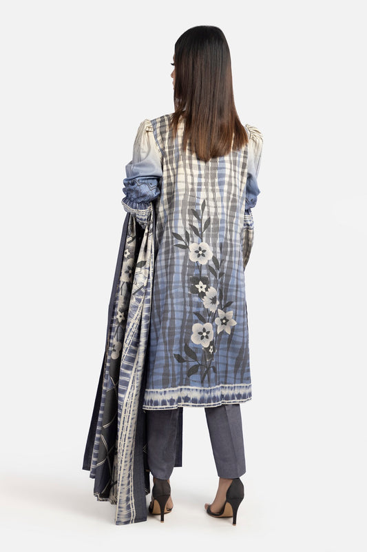 Amna Khadija Jaipur Digital and Embroidered Dhanak Wool JDE 10