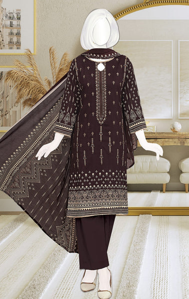 Amna Khadija Kahkashan Digital Printed and Embroidered Linen Collection KL 04
