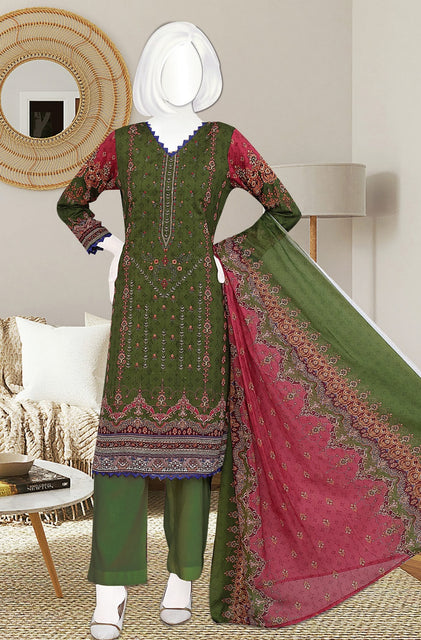 Amna Khadija Kahkashan Digital Printed and Embroidered Linen Collection KL 06