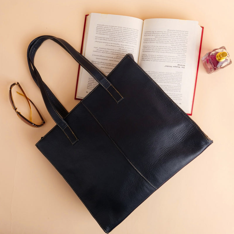 Women Leather Tote Bags Collection MIDNIGHT BLUE