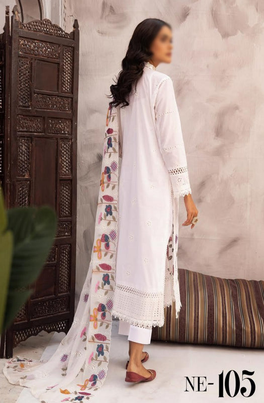 Nafaasat Embroidered Lawn Collection by Khoobsurat NE 105
