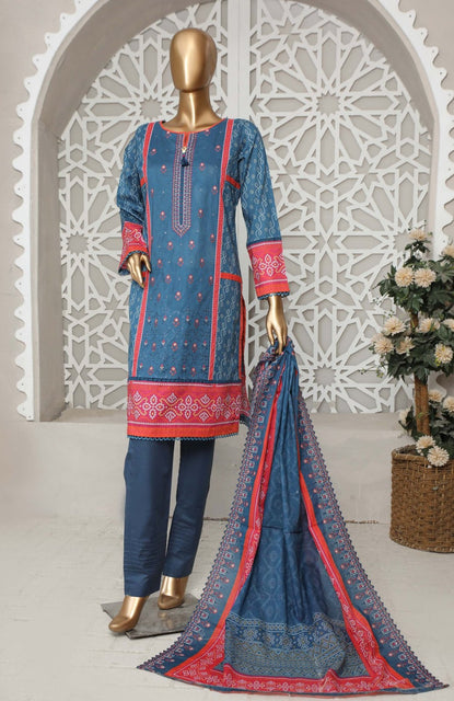 HZ Premium Embroidered Chapter 03 with Embroidered Dupatta PEC 0240