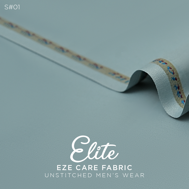 Elite Eze Care Fabric Unstitched Men's Wear S 01