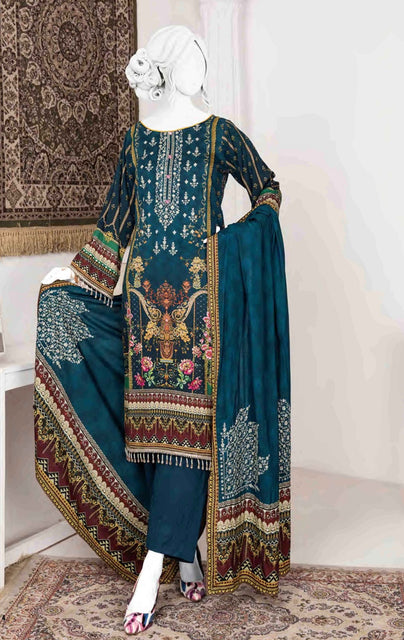 Amna Khadija Shahtaj Printed and Embroidered Linen Collection SE 01