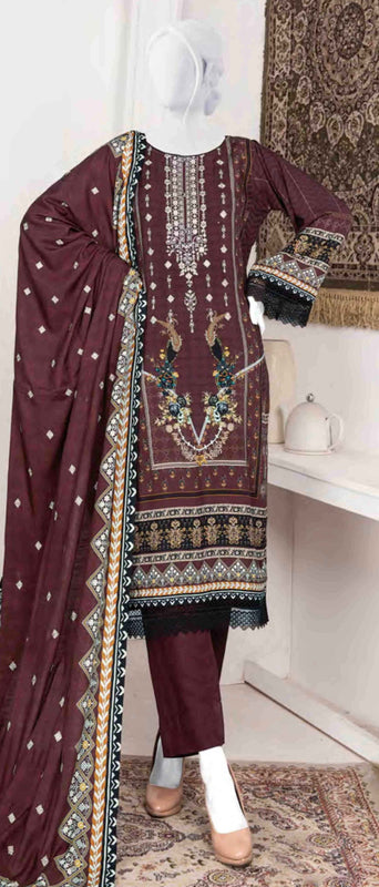 Amna Khadija Shahtaj Printed and Embroidered Linen Collection SE 03