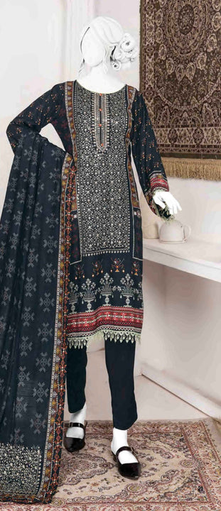 Amna Khadija Shahtaj Printed and Embroidered Linen Collection SE 07